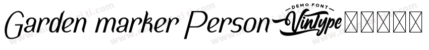Garden marker Person字体转换
